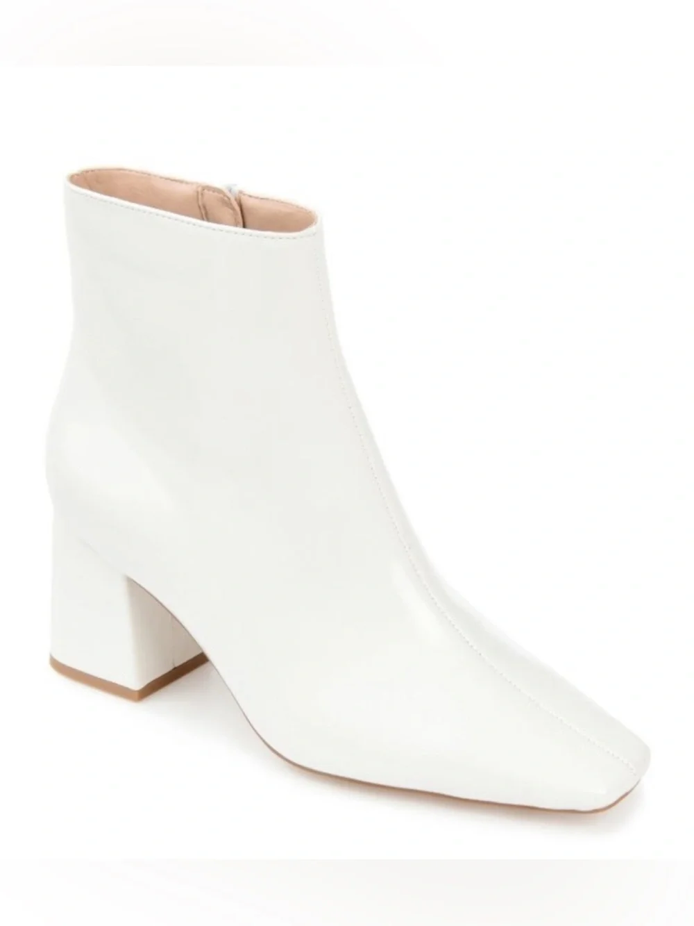 LMT: Journee Collection Women's Haylinn Booties in White Patent